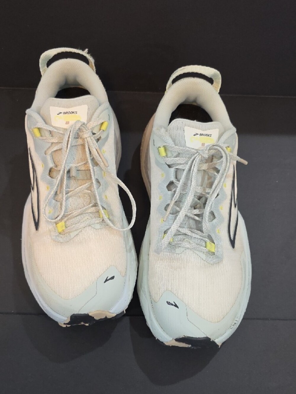 Brooks Caldera 8 Women’s White with Light Yellow Trail Running Sneakers Size 10 - Picture 6 of 12
